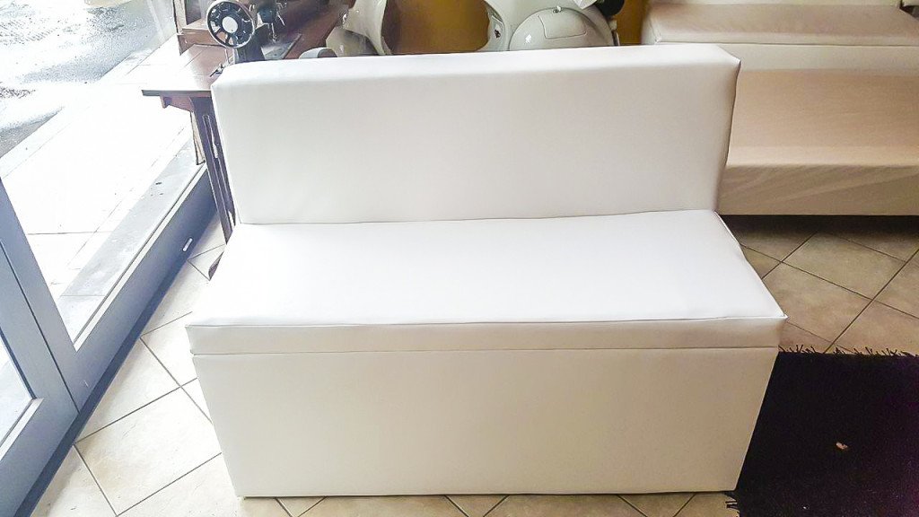 Pouf rettangolare grande con schienale